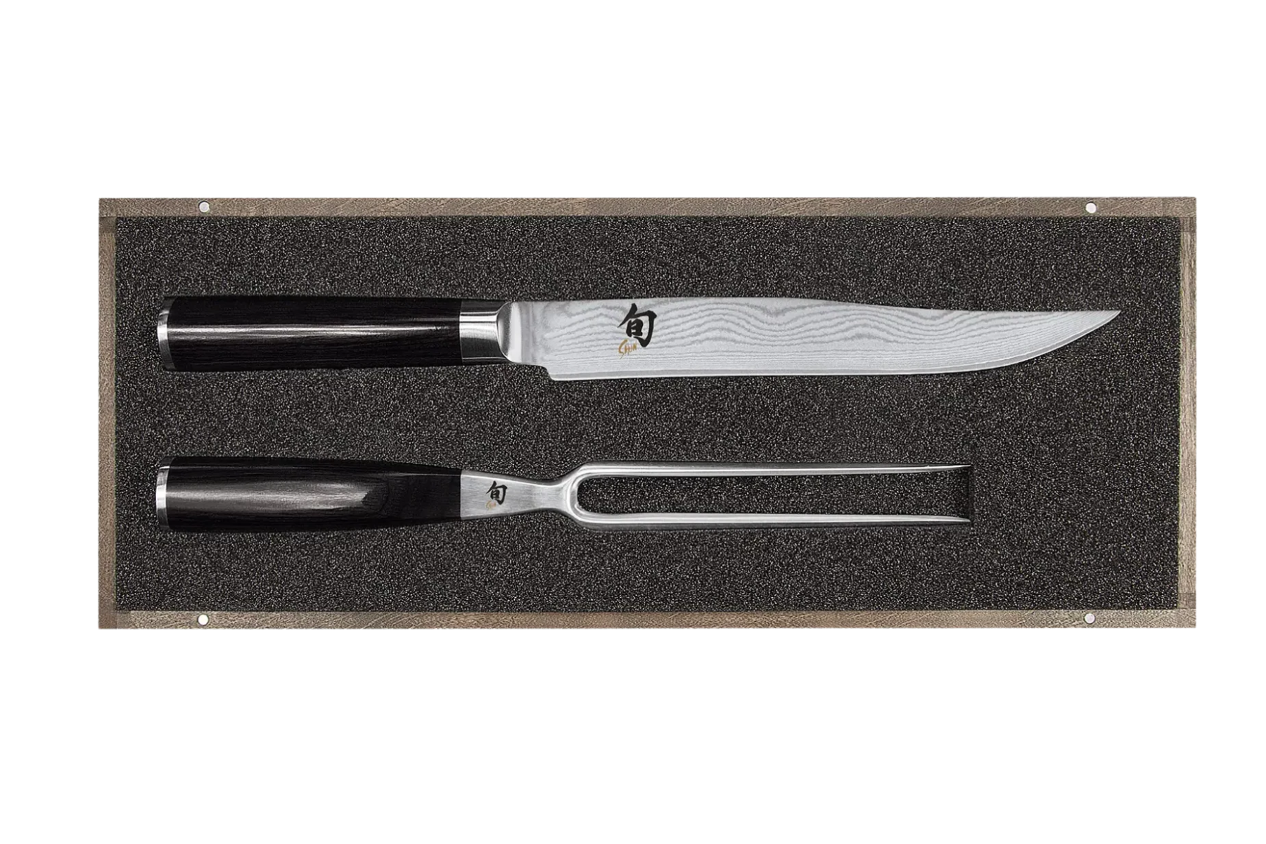 Coffret japonais Kai Shun Classic - Couteau trancheur et fourchette à viande